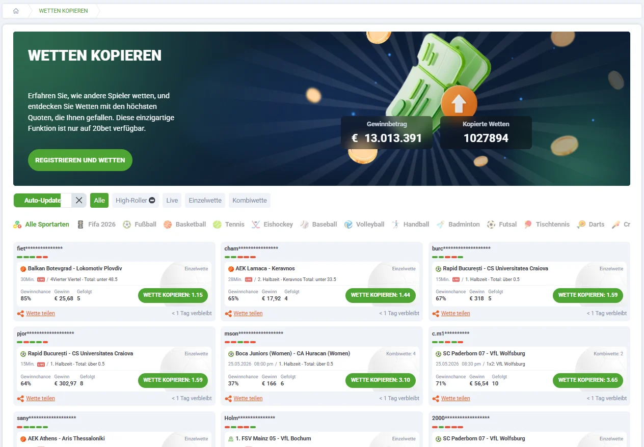 Sportwetten ohne LUGAS mit Livewetten und Quoten
